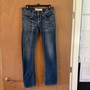 BKE Sabrina Medium Wash Denim Jeans 28 Long